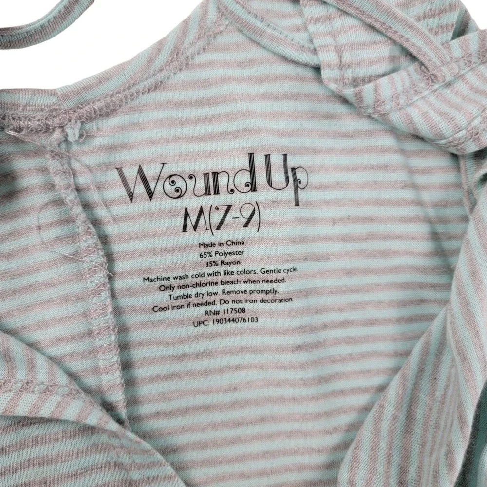Tunic Tank Top Shirt Junior M Sz 7-9 Zodiac Healing Crystals Sleeveless Striped - Picture 8 of 16